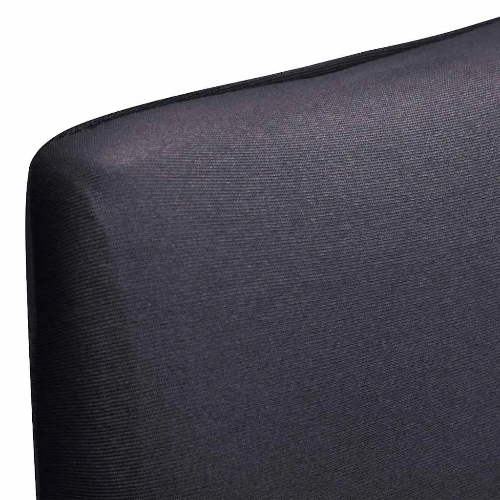 Stretchable Chair Cover Set Soft 6 Pieces Anthracite Wrinkle Resistant