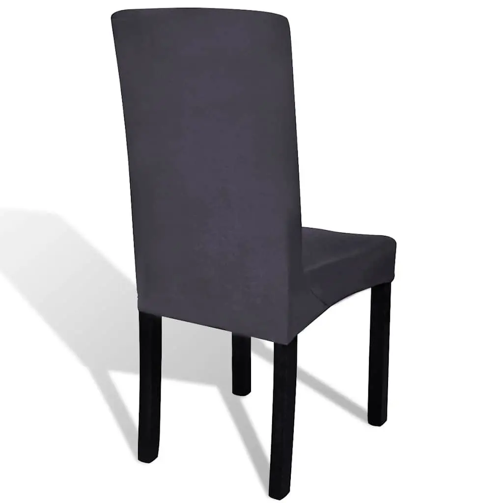 Chair Covers Set Stretchable Fabric 4 pcs Anthracite Soft Wrinkle-Resistant