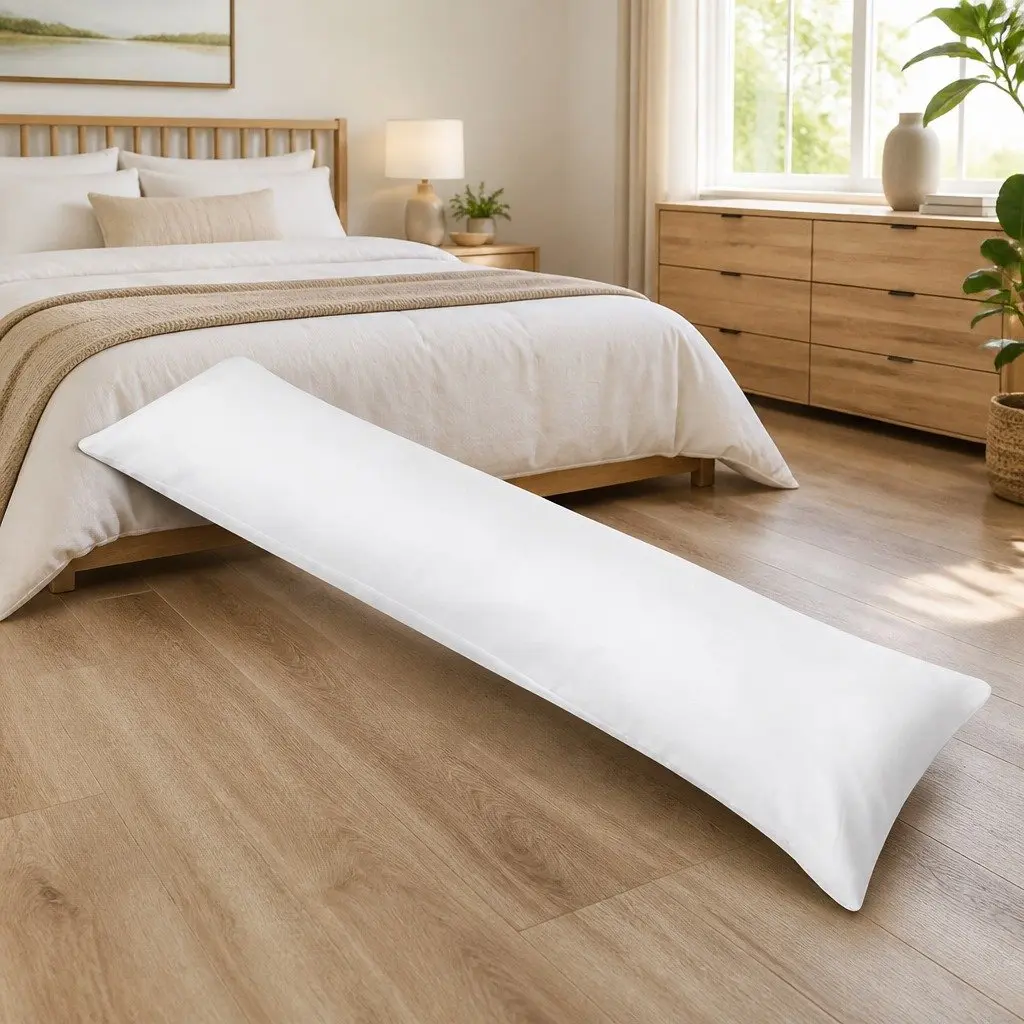 Body Pillow Microfibre Cover 40x145cm White