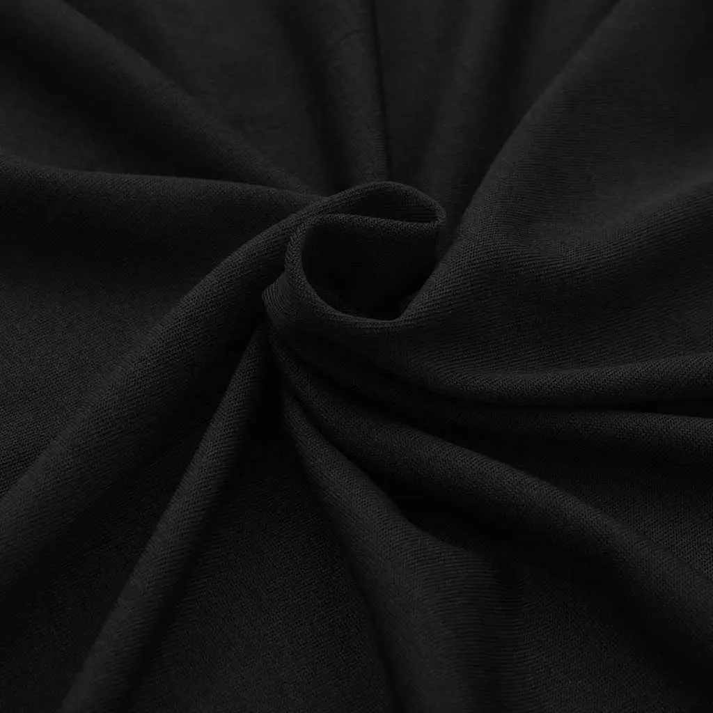 Rectangular Table Slipcovers 2 Pieces Stretch Fabric 120x60.5x74cm Black