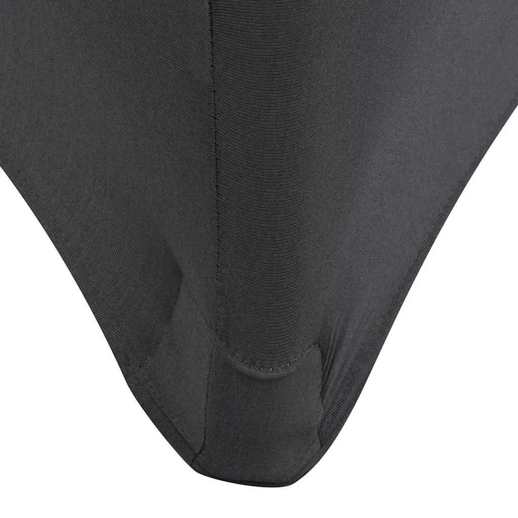 Stretch Table Slipcovers Rectangular Stretch Fabric Anthracite 2 Piece