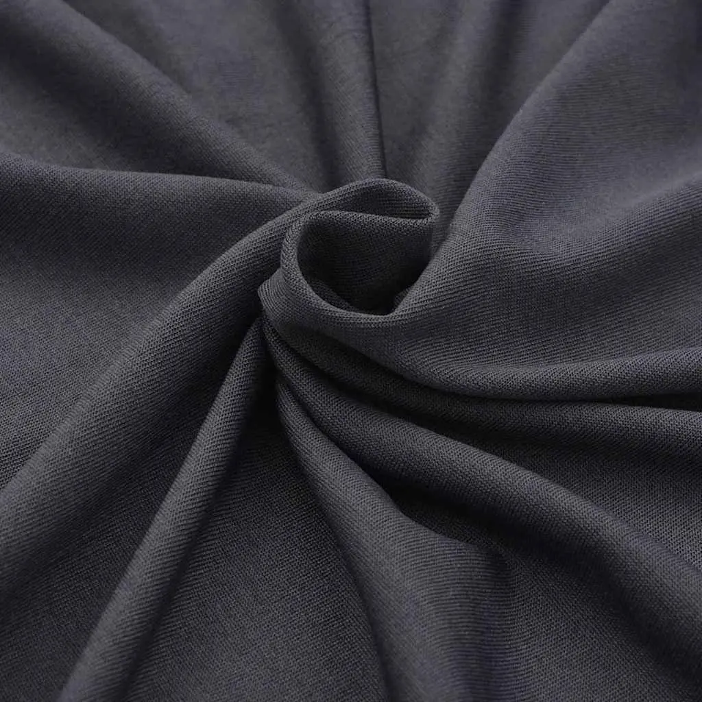 Stretch Table Slipcovers Rectangular Stretch Fabric Anthracite 2 Piece