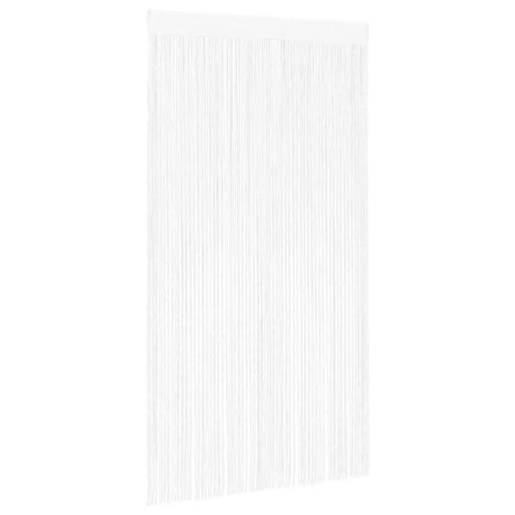 String Curtains Polyester Fabric 140x250 cm White 2 Piece Room Divider