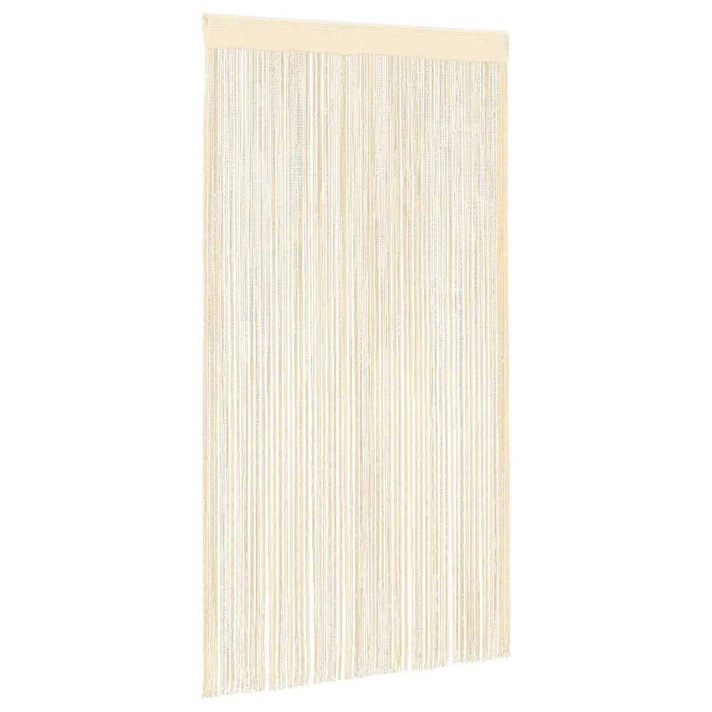 String Curtains 2 pcs 140x250 cm Cream Room Divider Door Window Panel Decor