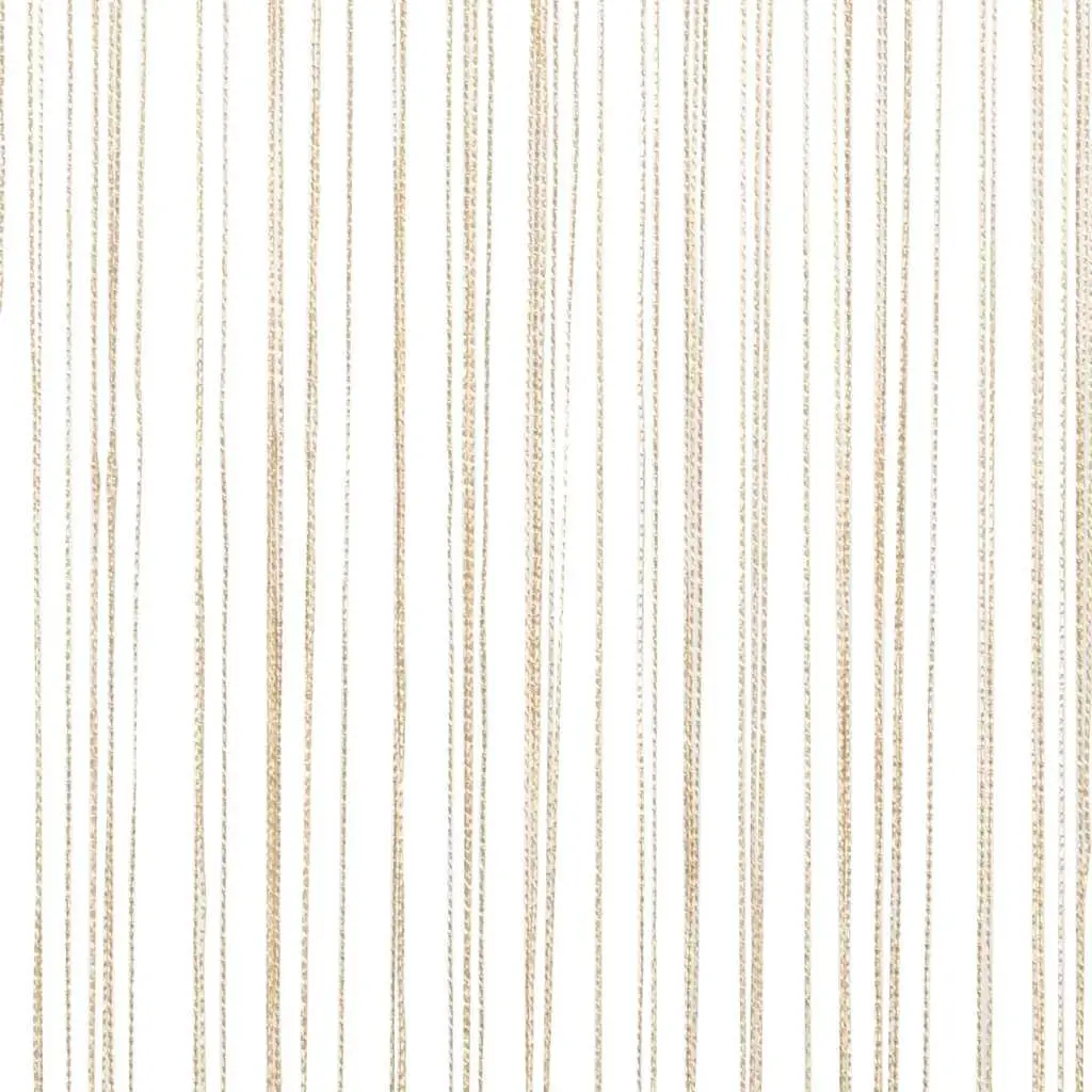 String Curtains 2 pcs 140x250 cm Beige Window Door Room Divider Drapes
