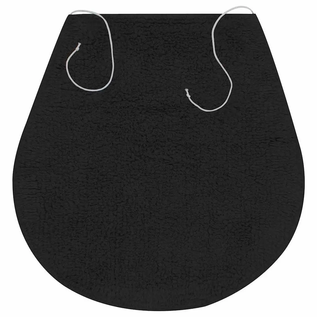 Bathroom Mat Set Cotton 3 Pieces Anthracite Non-Slip Bath Rug Pedestal Toilet