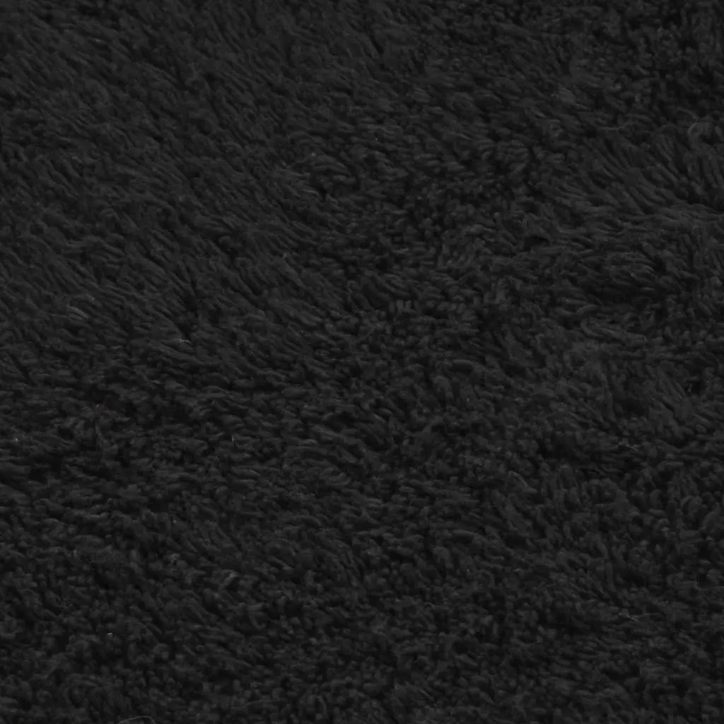 Bathroom Mat Set Cotton 2 Pieces Anthracite Non-Slip Bath Floor Pedestal Mats