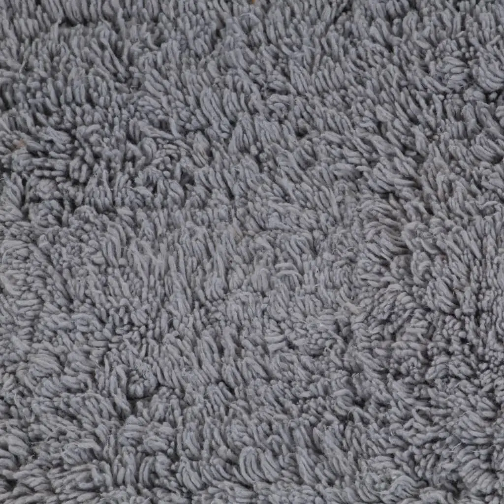 Grey Non-Slip Water Absorbent Cotton Bathroom Mat Set 2 Piece Floor Rug
