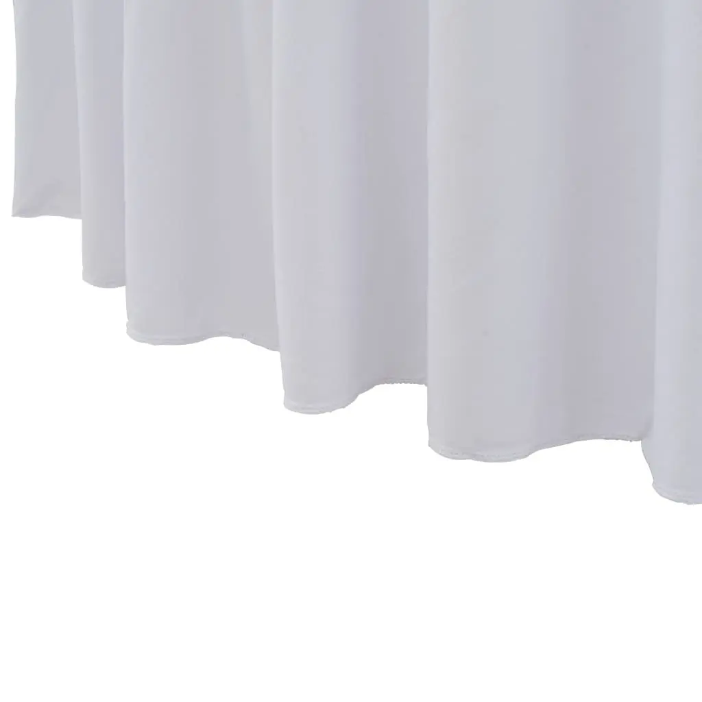 Table Cover with Skirt White Stretch Fabric 180x74cm 2 Piece Party Event Decoration