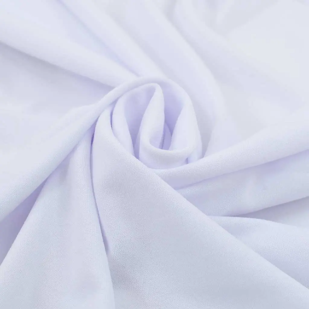 Stretch Table Cover with Fitted Skirt for Home Use 183x76x74 cm White 2 Pack