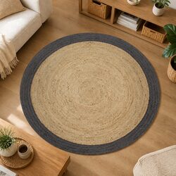 Versatile 120cm Handmade Jute Rug for Any Room