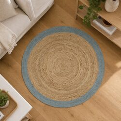 Practical Jute Area Rug for Any Room - 90cm Diameter