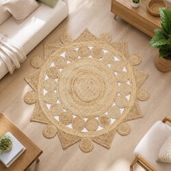 Practical Handmade Braided Jute Rug for Any Room