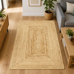 Ideal Handwoven Jute Area Rug for Home Use 80x160 cm