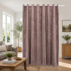 Versatile Pink Velvet Blackout Curtain for Home Use