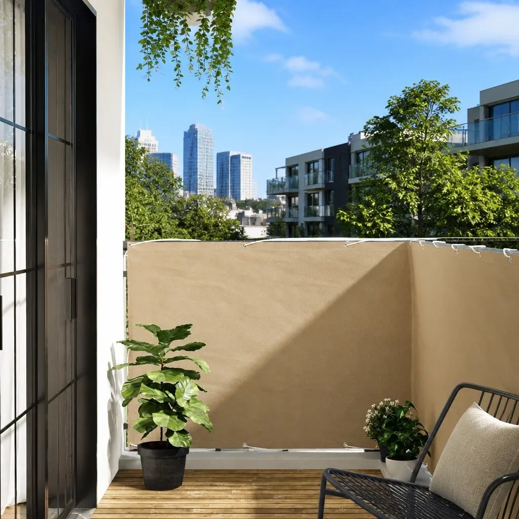 Balcony Screen Shade 120x300 cm Outdoor Privacy Wind Waterproof Oxford Fabric