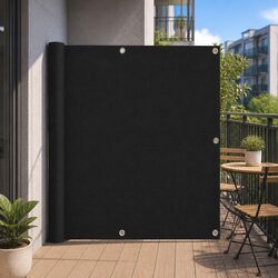 Balcony Privacy Screen 90x600 cm Outdoor Shade Panel Wind Waterproof Black