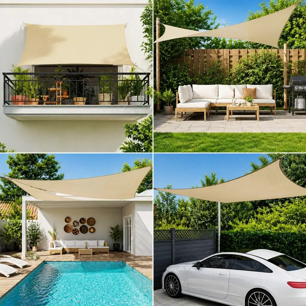 Sunshade Sail Rectangular PU Coated Oxford Fabric Anthracite 3x6 m Outdoor Canopy for Garden Patio