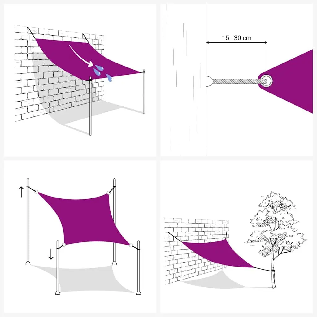 Sunshade Sail Rectangular PU Coated Oxford Fabric Anthracite 3x6 m Outdoor Canopy for Garden Patio