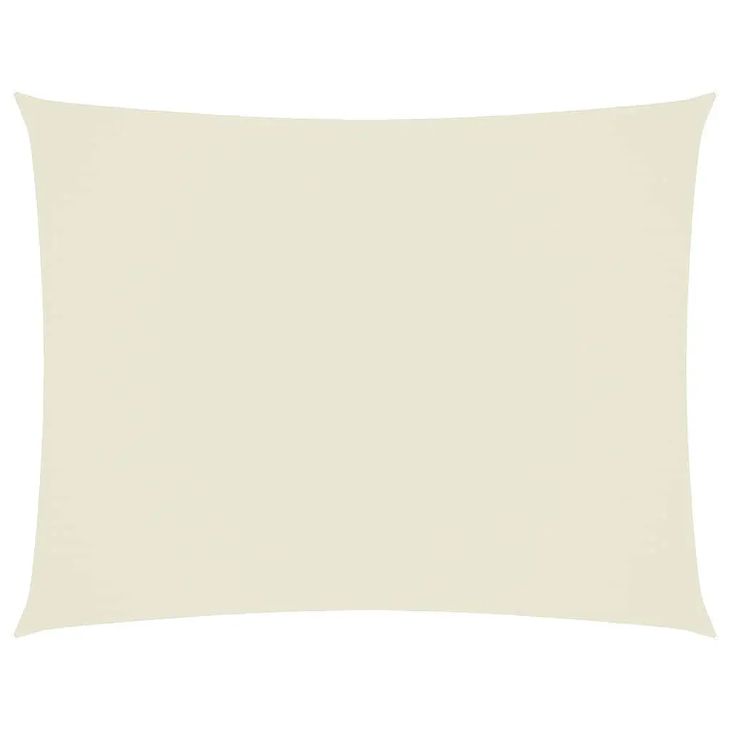 Outdoor Rectangular Sunshade Sail Cream PU Coated Oxford Fabric 4x5m Garden Terrace