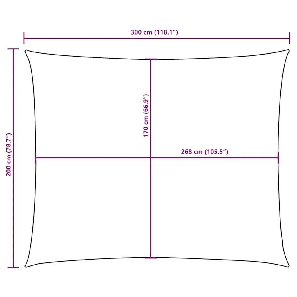 Sunshade Sail Rectangular Oxford Fabric 2x3m White Mould and UV Resistant Outdoor Garden Protection