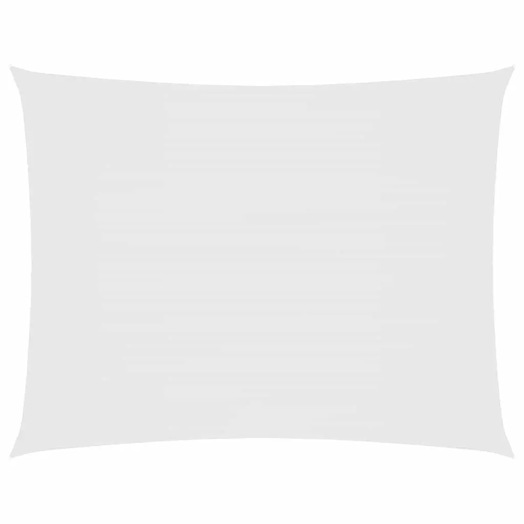 Rectangular Sunshade Sail Outdoor Garden Patio 3x6m White PU Coated Oxford Fabric Mould Resistant