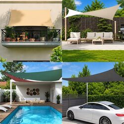 Practical Sunshade Sail for Garden and Patio Use