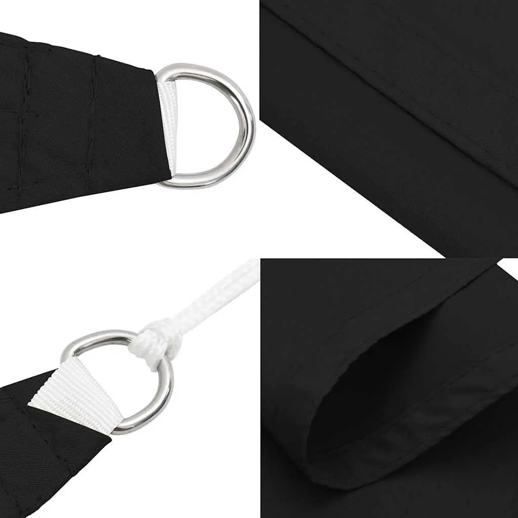 Rectangular Black Sunshade Sail 2x2.5m Mould and UV Resistant Oxford Fabric for Garden Outdoor Patio
