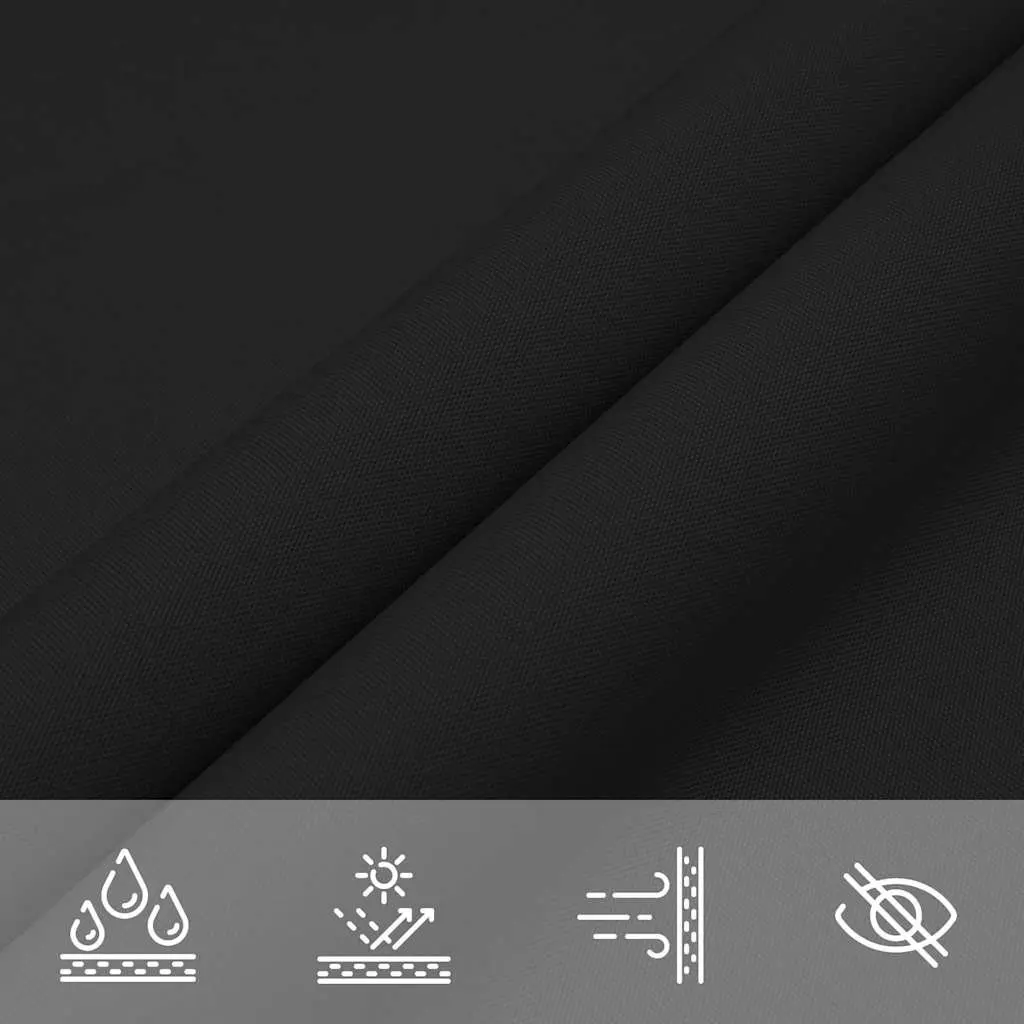 Sunshade Sail Rectangular Oxford Fabric Black 3x6m Mould and UV Resistant for Garden Terrace Outdoor Protection