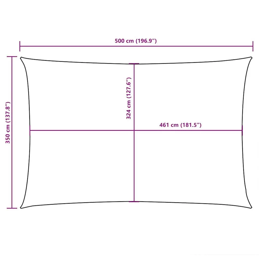Sunshade Sail Rectangular Black 3.5x5m PU Coated Oxford Fabric UV Resistant for Outdoor Garden Patio