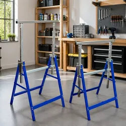 Folding Adjustable Height Trestles 81-130cm for Home Use