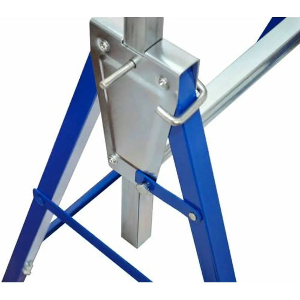Scaffolding Trestles Steel Frame Adjustable Folding Work Bench Set of 2 Yellow 81 to 130 cm