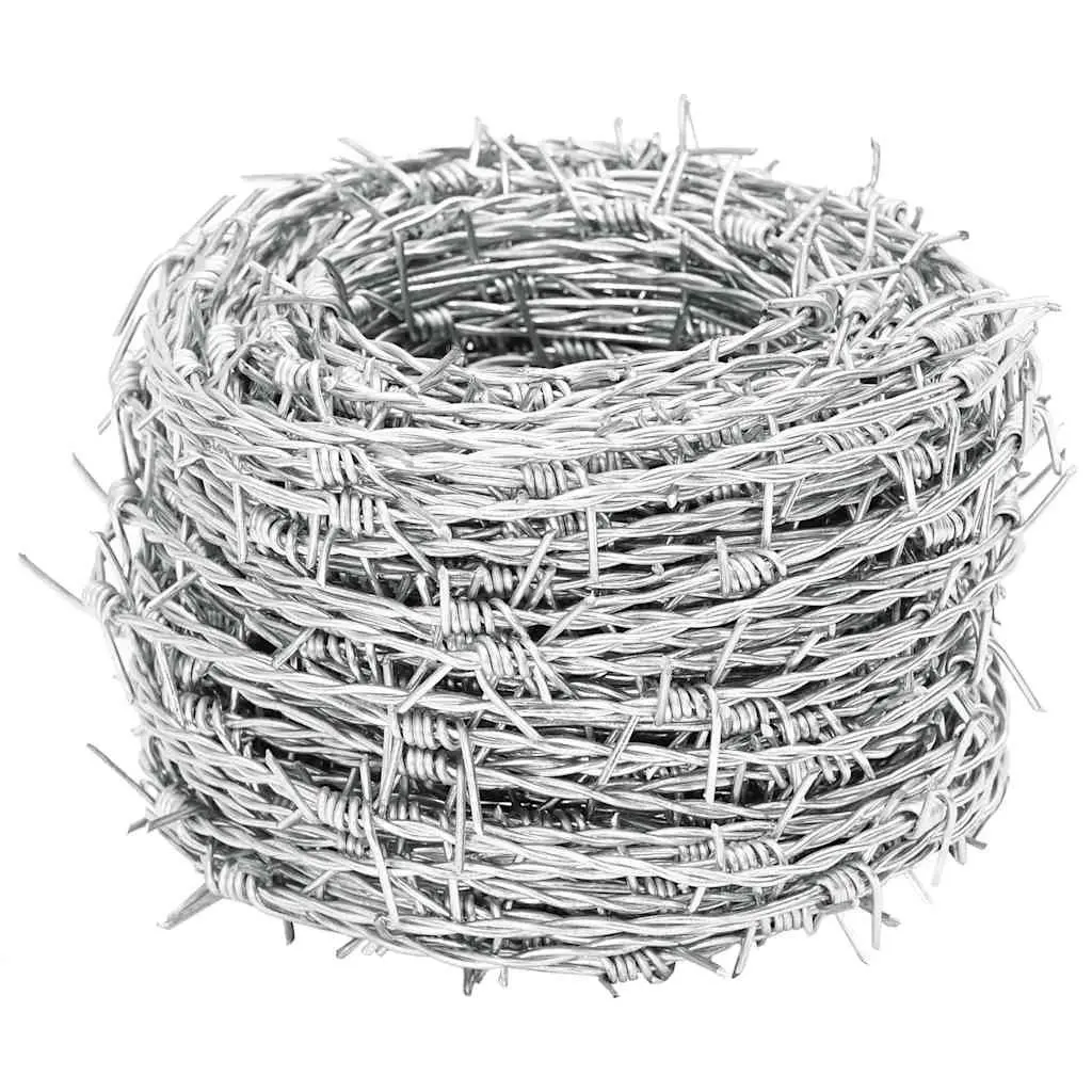 Barbed Wire Galvanised Steel 500m 2-Strand 4-Point Blue Fencing