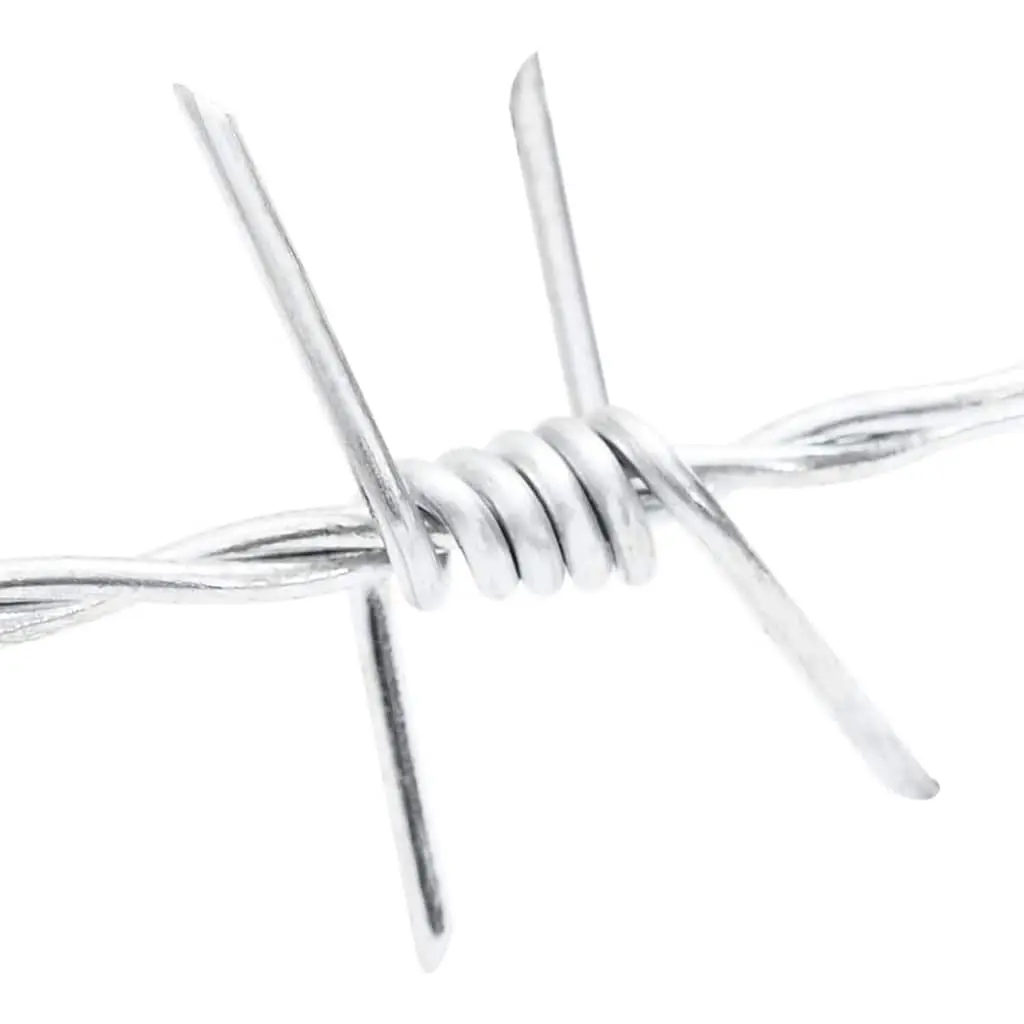 Barbed Wire Galvanised Steel 500m 2-Strand 4-Point Blue Fencing