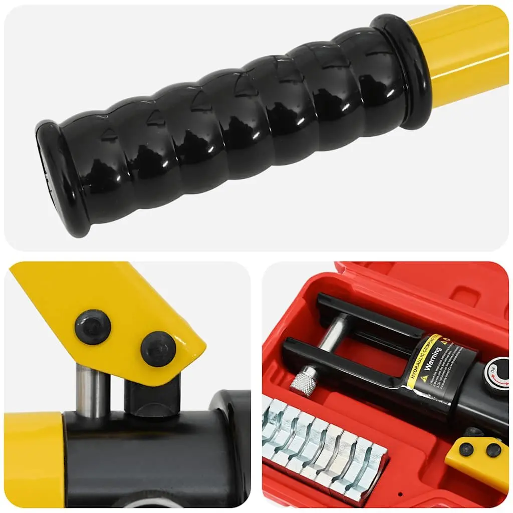 Hydraulic Crimping Tool 10-300mm² Red 360° Rotating Head Pliers