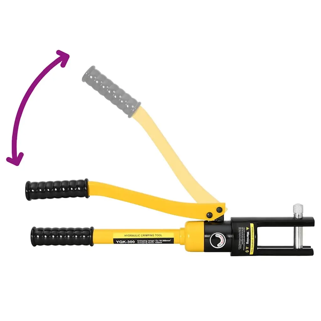 Hydraulic Crimping Tool 10-300mm² Red 360° Rotating Head Pliers