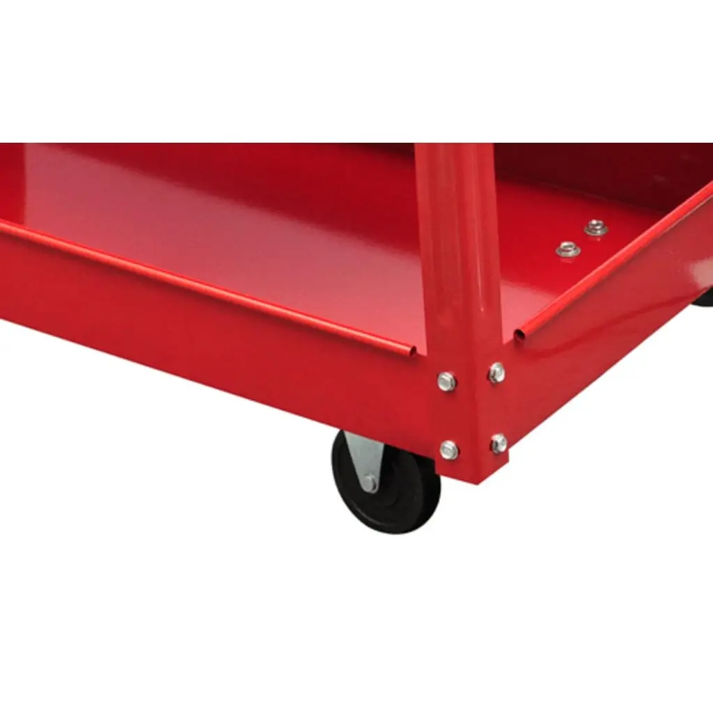 Tool Trolley Lacquered Steel 3 Shelves Multicolour 100kg Load Capacity with Swivel Wheels