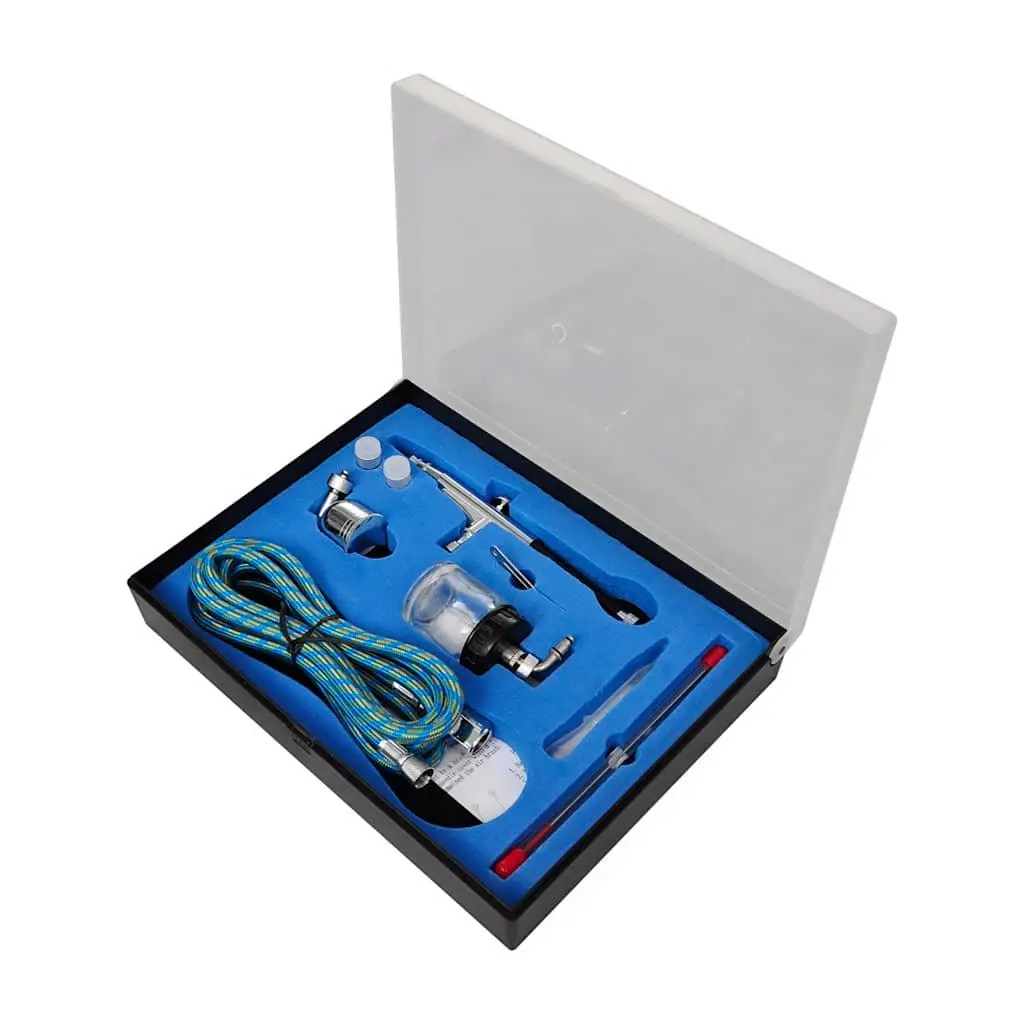 Airbrush Compressor Set Mini Piston 3 Litre Portable with 2 Spray Guns