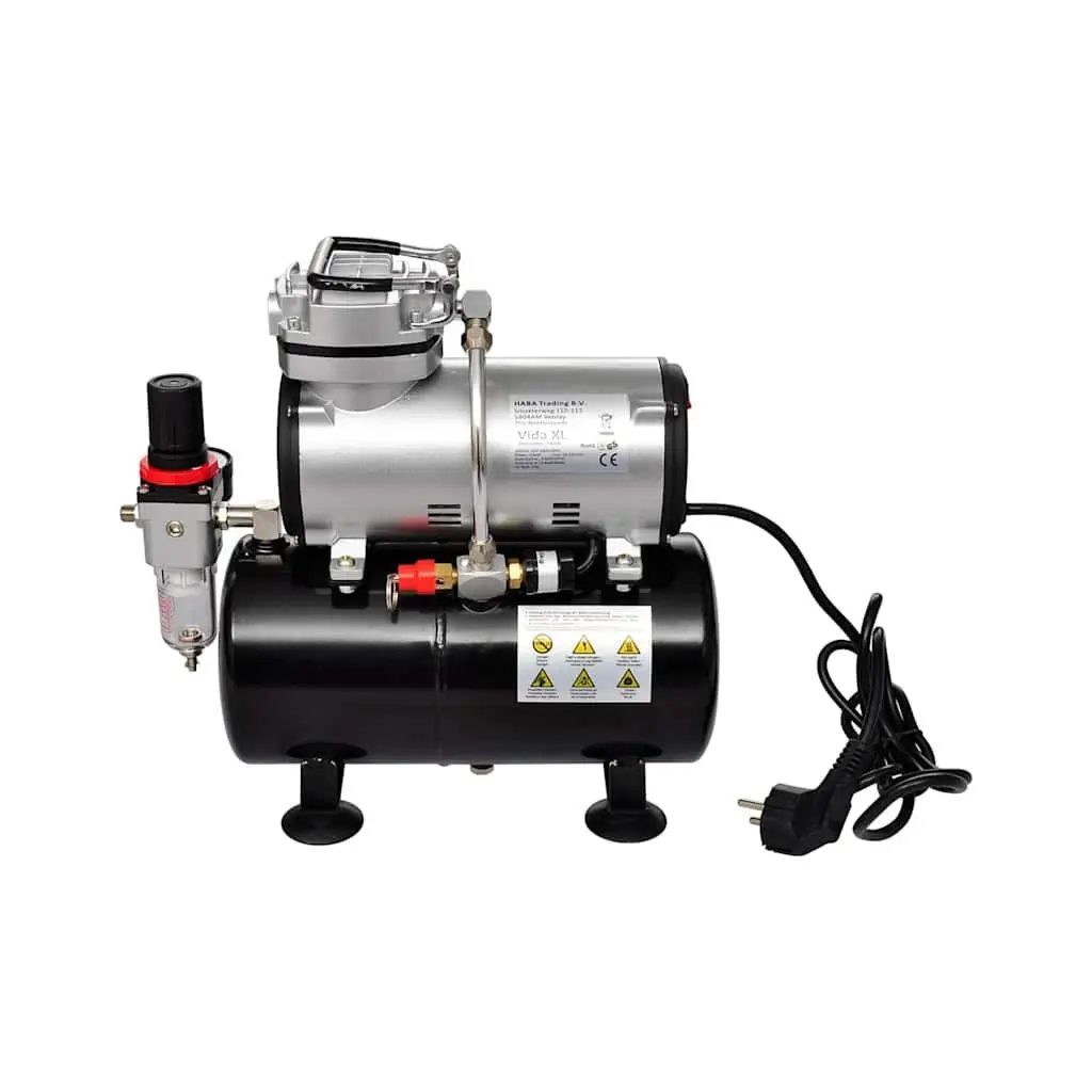 Airbrush Compressor Set Mini Piston 3 Litre Portable with 2 Spray Guns
