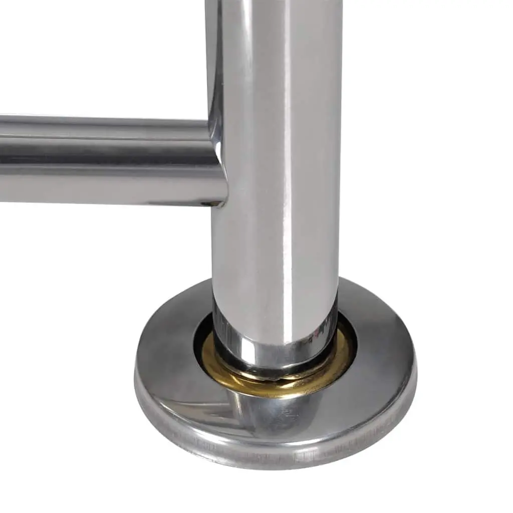 Wall Mounted Towel Rack 2 Tubes Silver Bathroom Holder Storage Bar