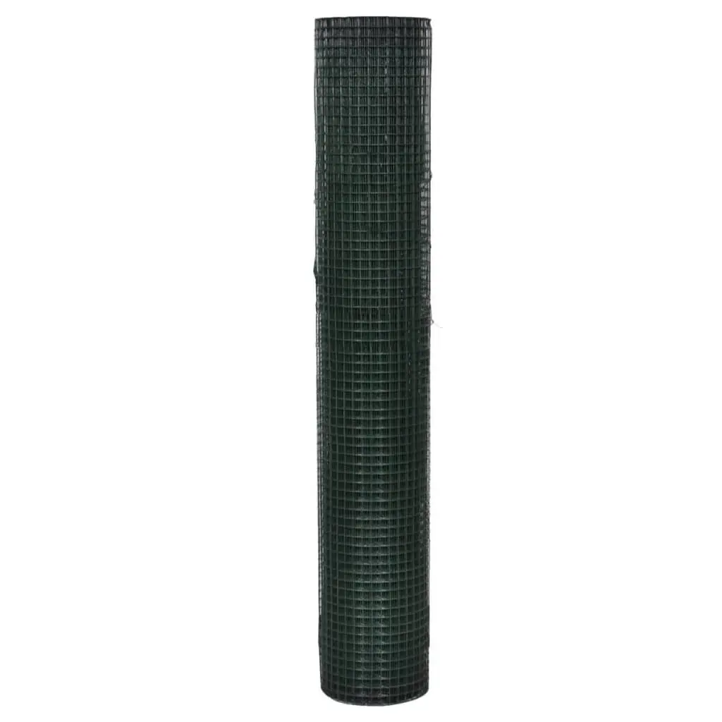Wire Mesh Fencing Panel Galvanised Steel 10x1m Green PVC Coated for Poultry and Livestock Enclosure