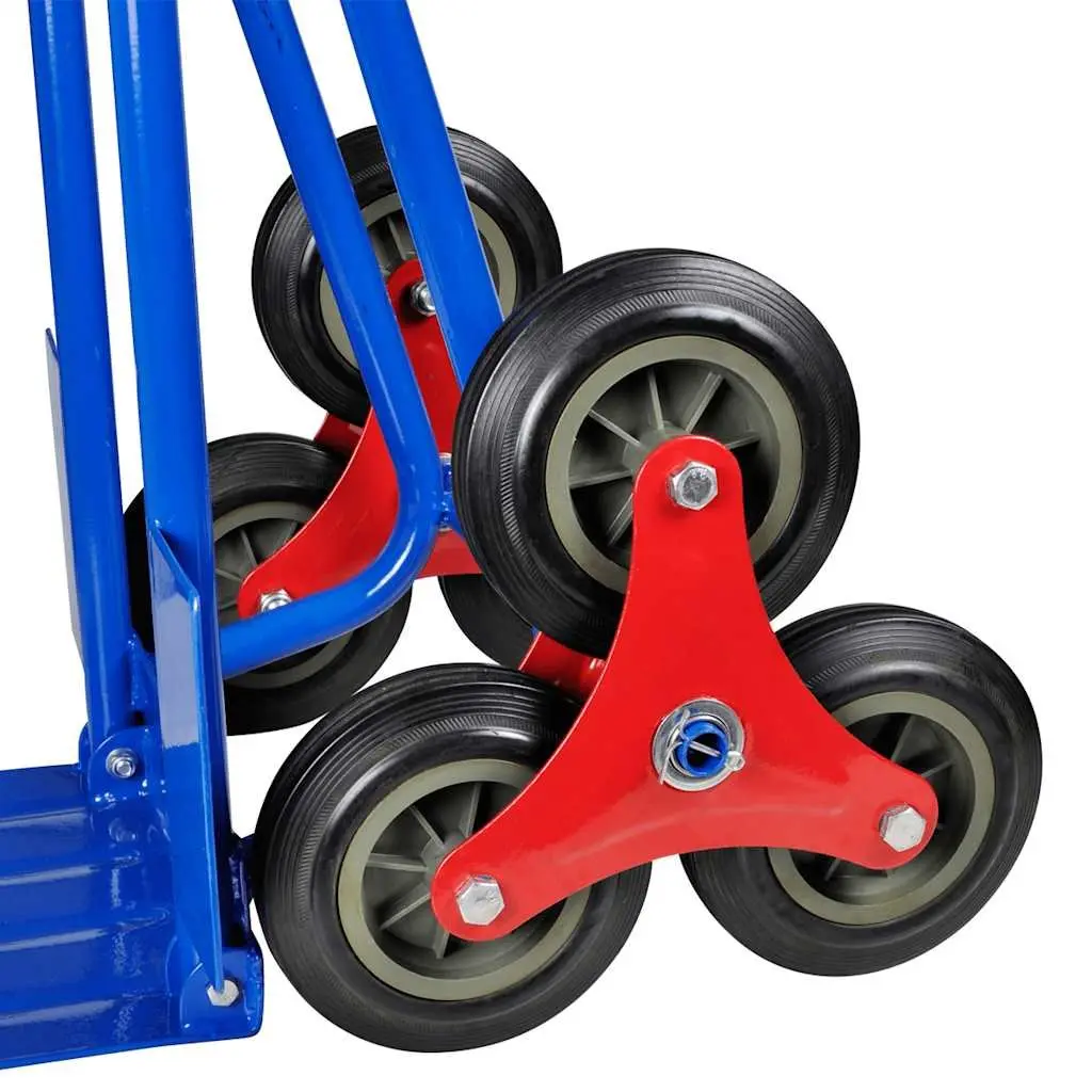 Folding Sack Truck Steel Frame 6 Wheel Stair Climbing Cargo Dolly Green