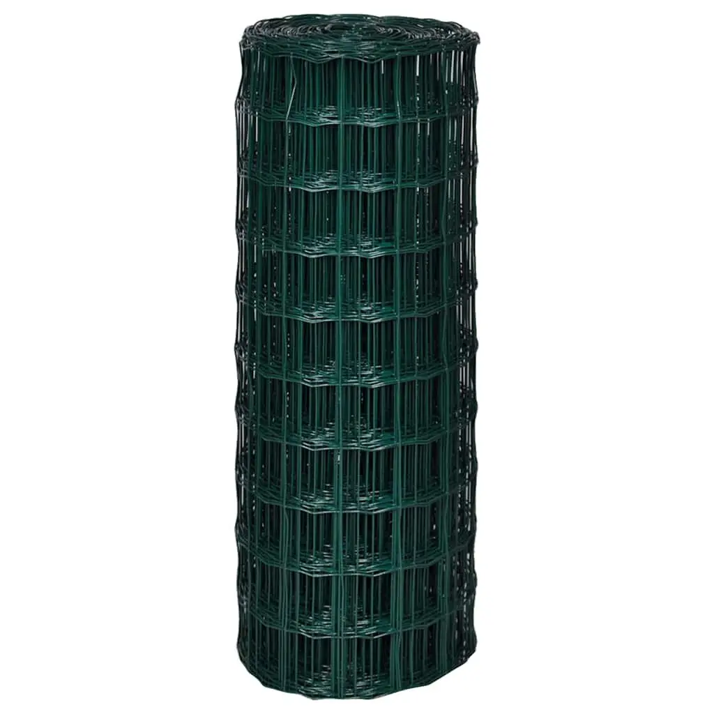 Euro Fence Panel Steel 10x1.0m Green PVC Coated Garden Poultry Farm Fencing Barrier Protection