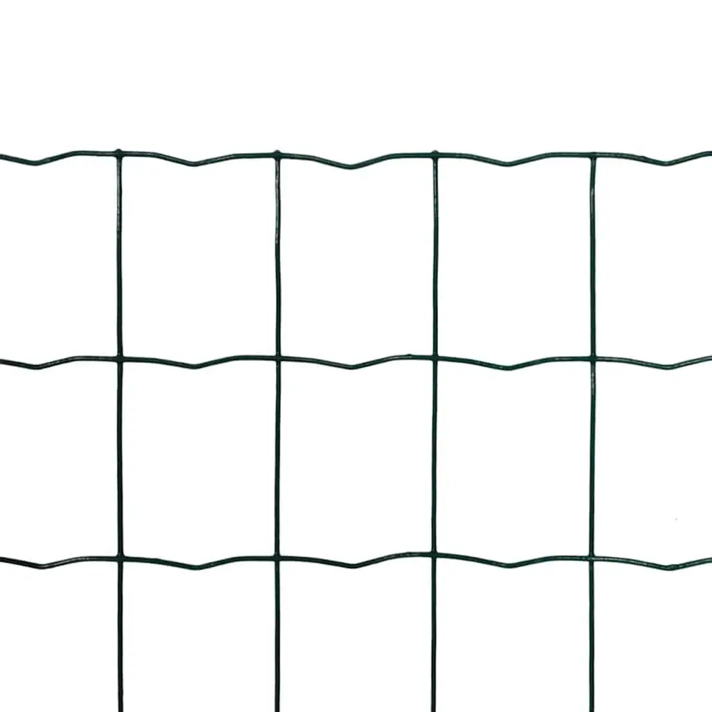 Euro Fence Panel Steel Wire 25m Green 0.8m PVC Coated Fencing for Garden Farm Poultry