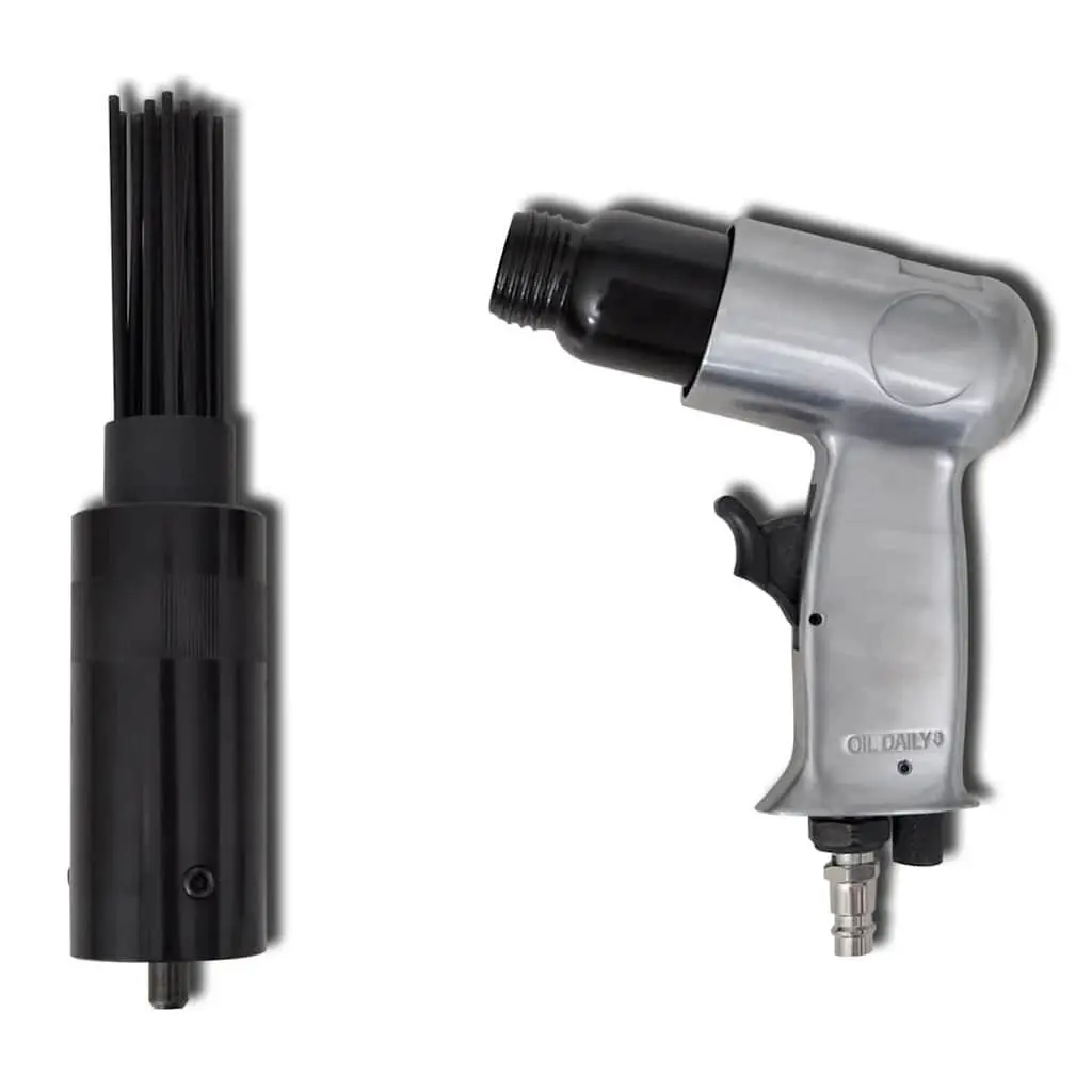 Pneumatic Needle Scaler Pistol Grip Air Tool Rust Removal Surface Preparation 19 High Wear Resistant Steel Needles