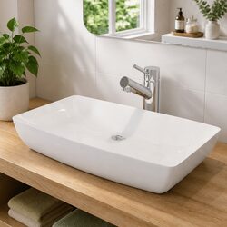 Versatile Ceramic Wash Basin 71 x 39 cm for Any Room