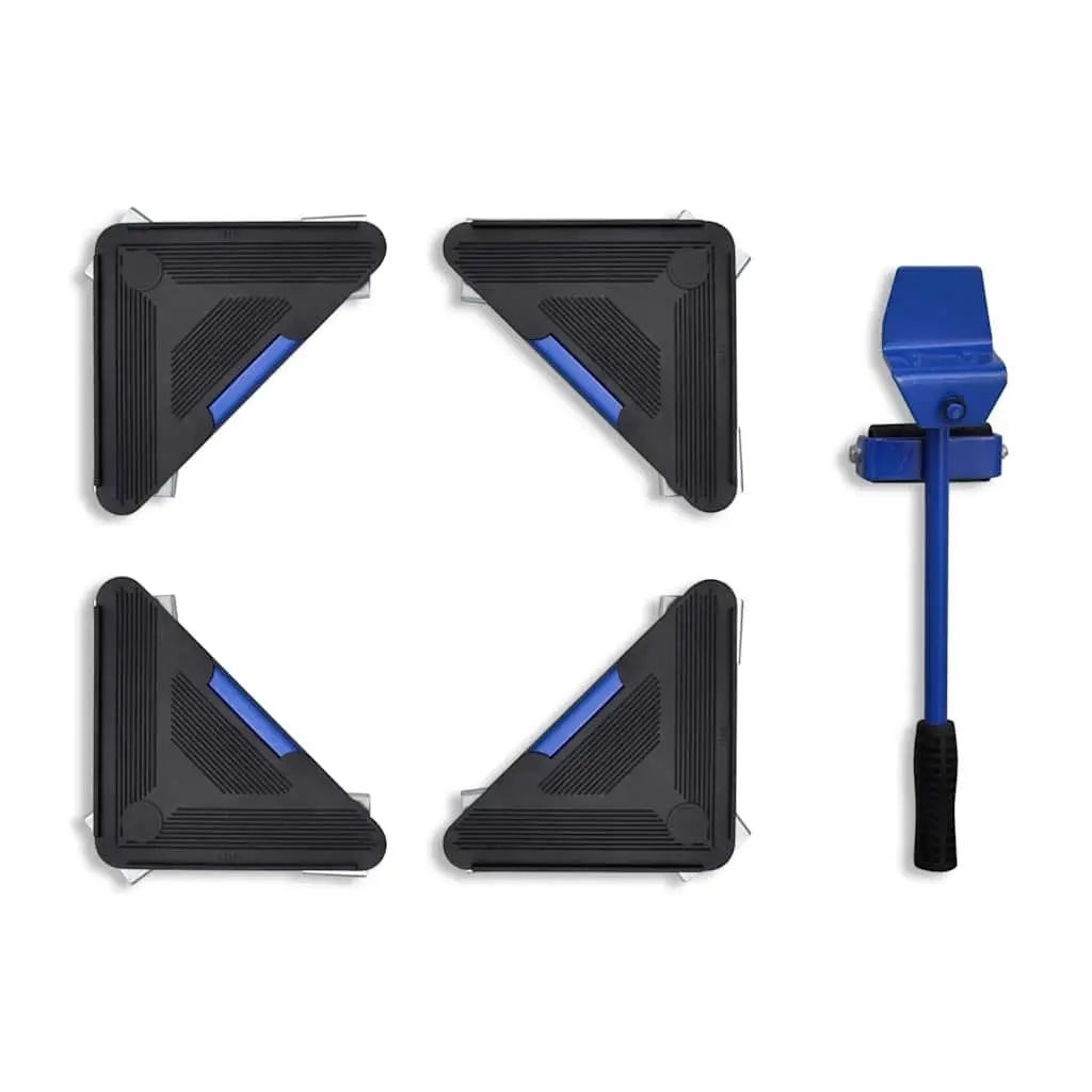 Furniture Transport Lifter Set Iron Frame Wheeled Movers 5 Piece