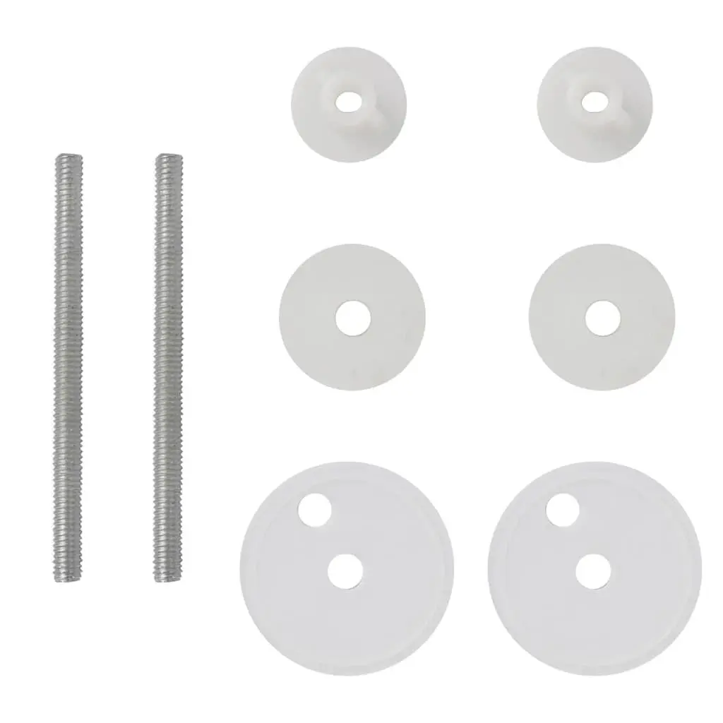 MDF Toilet Seat White with Lid Adjustable Hinges Easy Clean Universal Size Bathroom Fixture