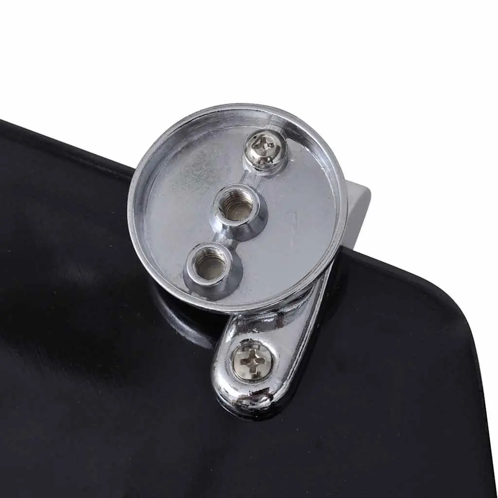 MDF Toilet Seat Universal Black Durable Hinges Adjustable for Bathroom Fixture