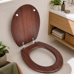 Practical Brown Toilet Seat for Any Home Bathroom